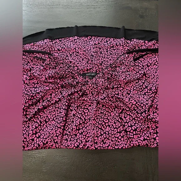 Ellen Tracy Large Black Pink Nighty Coquette Feminine Graphic Print Sleepwear - Picture 6 of 8